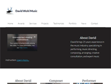 Tablet Screenshot of davidwohlmusic.com